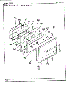 04 - Door parts for Jenn-Air Oven W206B from AppliancePartsPros.com