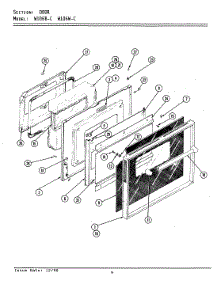 03 - Door parts for Jenn-Air Oven W106W-C from AppliancePartsPros.com