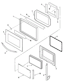 03 - Door parts for Jenn-Air Oven JMW8130DAB from AppliancePartsPros.com
