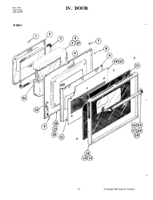 05 - Door parts for Jenn-Air Oven W188W-C from AppliancePartsPros.com