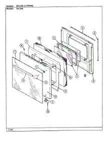 04 - Door-Upper parts for Jenn-Air Oven WG206 from AppliancePartsPros.com