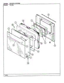 03 - Door-Lower parts for Jenn-Air Oven WG206 from AppliancePartsPros.com