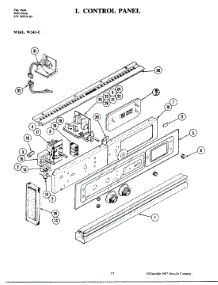 02 - Control Panel parts for Jenn-Air Oven W141 from AppliancePartsPros.com