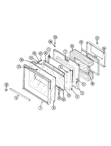 05 - Door parts for Jenn-Air Oven W2750B-C from AppliancePartsPros.com