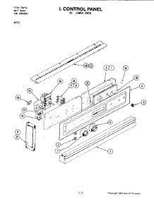 07 - Control Panel (Lower) parts for Jenn-Air Oven W231 from AppliancePartsPros.com