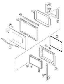03 - Door parts for Jenn-Air Oven WM30460B from AppliancePartsPros.com