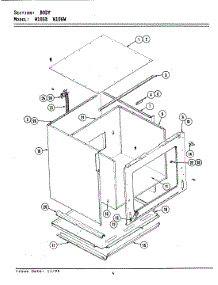 02 - Body parts for Jenn-Air Oven W106B from AppliancePartsPros.com