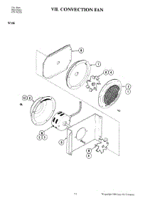 03 - Convection Fan parts for Jenn-Air Oven W146 from AppliancePartsPros.com