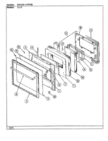 04 - Door (Upper) parts for Jenn-Air Oven 21137 from AppliancePartsPros.com