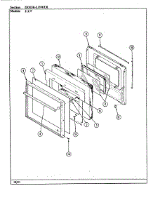 03 - Door (Lower) parts for Jenn-Air Oven 21137 from AppliancePartsPros.com