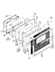 Door parts for Jenn-Air Oven 21138 from AppliancePartsPros.com