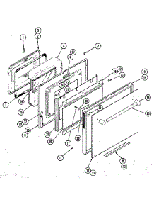 Door parts for Jenn-Air Oven W156 from AppliancePartsPros.com