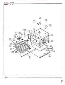 04 - Oven parts for Jenn-Air Oven 21136 from AppliancePartsPros.com