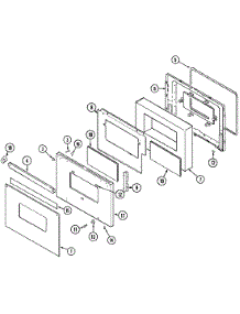 03 - Door parts for Jenn-Air Oven W132W from AppliancePartsPros.com