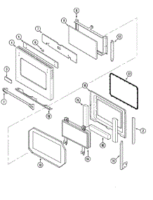 03 - Door (W30400pf,Pg,Pk,Pr,Pu) parts for Jenn-Air Oven W30400PR from AppliancePartsPros.com