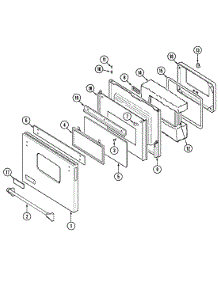 06 - Door parts for Jenn-Air Oven WW27210PR from AppliancePartsPros.com