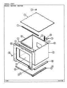 03 - Body parts for Jenn-Air Oven WW2750B from AppliancePartsPros.com