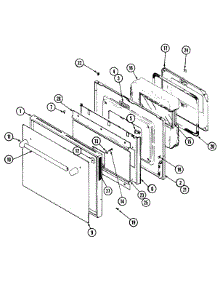 05 - Door parts for Jenn-Air Oven WW2750B from AppliancePartsPros.com