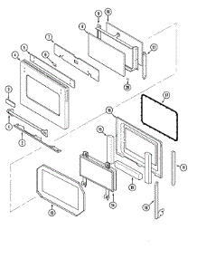 03 - Door parts for Jenn-Air Oven WW30430PC from AppliancePartsPros.com