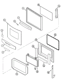 02 - Door parts for Jenn-Air Oven JEW9530ACB from AppliancePartsPros.com