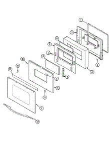 03 - Door parts for Jenn-Air Oven WG30100B from AppliancePartsPros.com