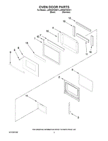 02 - Oven Door Parts parts for Jenn-Air Oven JJW9327DDB11 from AppliancePartsPros.com