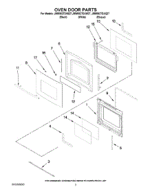 02 - Oven Door Parts parts for Maytag Oven JMW8527DAW27 from AppliancePartsPros.com