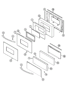 02 - Door (Upper & Lower) parts for Jenn-Air Oven WG24000W from AppliancePartsPros.com