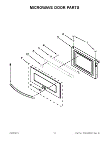 07 - Microwave Door Parts parts for Jenn-Air Oven JMW2427WS01 from AppliancePartsPros.com