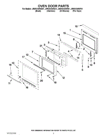 02 - Oven Door Parts parts for Maytag Oven JMW3430WP01 from AppliancePartsPros.com