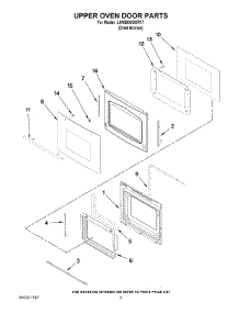 03 - Upper Oven Door Parts parts for Maytag Oven JJW9830DDR17 from AppliancePartsPros.com