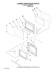 04 - Lower Oven Door Parts parts for Maytag Oven JJW9830DDR17 from AppliancePartsPros.com