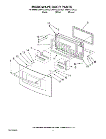 07 - Microwave Door Parts parts for Maytag Oven JMW8527DAQ27 from AppliancePartsPros.com