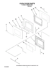02 - Oven Door Parts parts for Maytag Oven JMW8527DAS28 from AppliancePartsPros.com