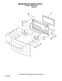 07 - Microwave Door Parts parts for Maytag Oven JMW8527DAS28 from AppliancePartsPros.com