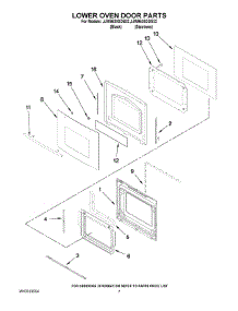 04 - Lower Oven Door Parts parts for Maytag Oven JJW9630DDB32 from AppliancePartsPros.com