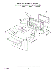 07 - Microwave Door Parts parts for Maytag Oven JMW8530DAS28 from AppliancePartsPros.com
