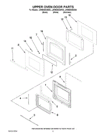 03 - Upper Oven Door Parts parts for Maytag Oven JJW8630DDW30 from AppliancePartsPros.com