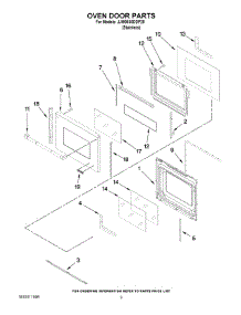 02 - Oven Door Parts parts for Maytag Oven JJW9530DDP29 from AppliancePartsPros.com