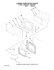 04 - Lower Oven Door Parts parts for Maytag Oven JJW9830DDB31 from AppliancePartsPros.com