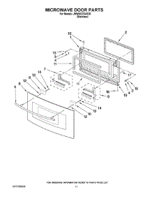 07 - Microwave Door Parts parts for Maytag Oven JMW9527DAS30 from AppliancePartsPros.com