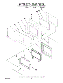 03 - Upper Oven Door Parts parts for Maytag Oven JJW9627DDW30 from AppliancePartsPros.com