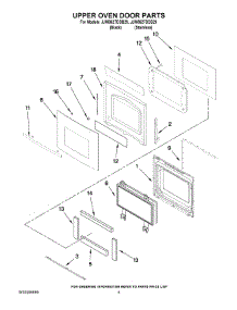 03 - Upper Oven Door Parts parts for Maytag Oven JJW8627DDS29 from AppliancePartsPros.com