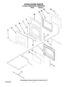 02 - Oven Door Parts parts for Maytag Oven JMW9530DAW30 from AppliancePartsPros.com