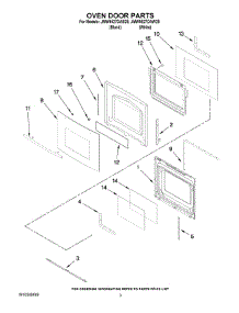 02 - Oven Door Parts parts for Maytag Oven JMW9527DAB29 from AppliancePartsPros.com