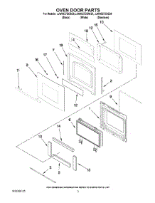 02 - Oven Door Parts parts for Maytag Oven JJW9527DDW29 from AppliancePartsPros.com