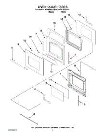 02 - Oven Door Parts parts for Maytag Oven JJW9530DDW30 from AppliancePartsPros.com
