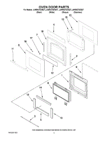 02 - Oven Door Parts parts for Maytag Oven JJW8527DDS27 from AppliancePartsPros.com