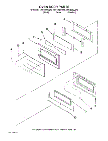 02 - Oven Door Parts parts for Maytag Oven JJW7530DDS19 from AppliancePartsPros.com