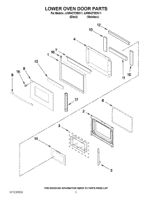 03 - Lower Oven Door Parts parts for Maytag Oven JJW9427DDB11 from AppliancePartsPros.com